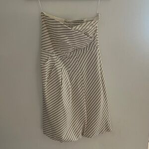 Zara Strapless Cream and Black Dress